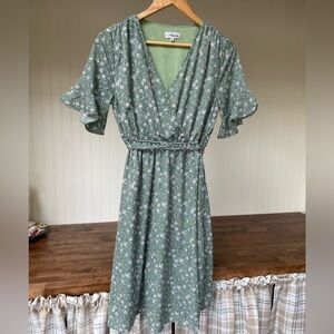 Green Floral Dress